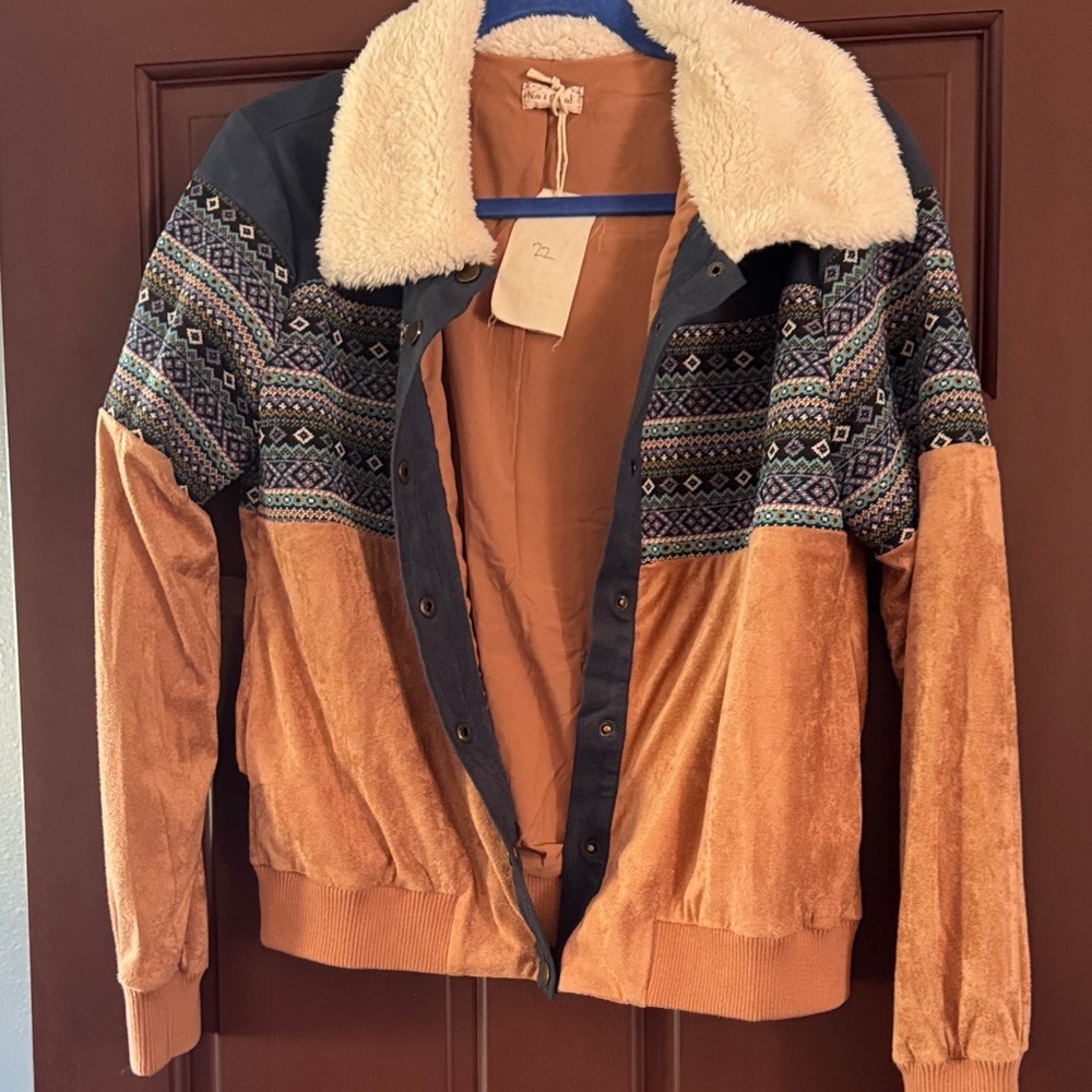 Hem & Thread Multicolor Leather Jacket - Picture 2 of 8
